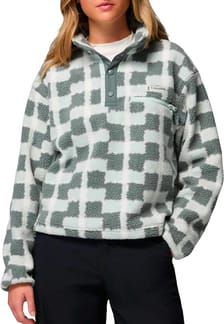 Helvetia II Printed Cropped Half Snap Sedona Sage Geostack