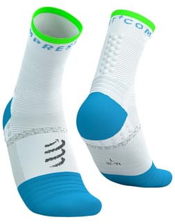Pro Marathon Socks V2.0 White/Norse Blue/Neon Green