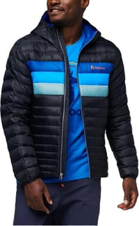 Fuego Down Hooded Jacket Black Pacific