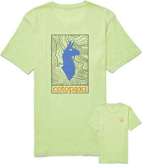 Llama Map Organic T-Shirt Lime