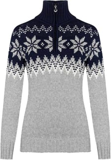 Myking W Sweater Lightcharcoal Offwhite Navy