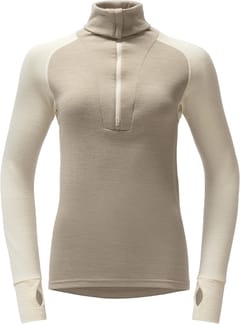 Expedition Merino Silk Zip W Offwhite/Stone