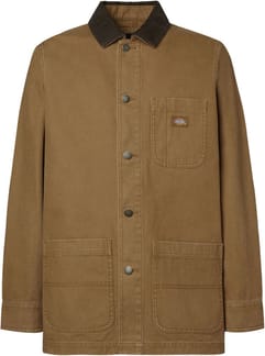 Duck Lined Chore Jacket Stone Washed Brown Duck