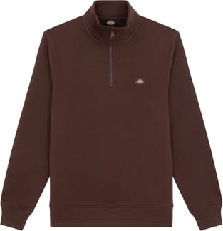 Oakport Quarter Zip Chocolate Brown
