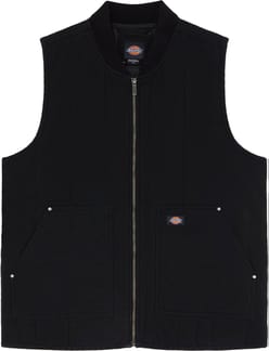 Quilted Canvas Vest Black