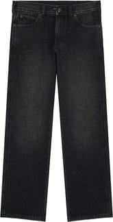 954 Relaxed Straight Work Jeans Black Wash Faded