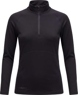 W Eider Merino 190 Half Zip Black
