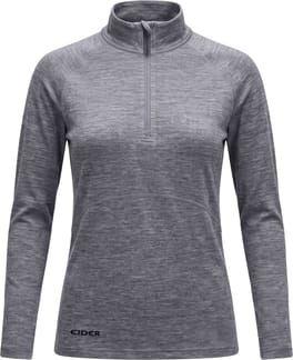 W Eider Merino 190 Half Zip Heather Grey