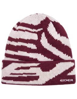 Fluffy Eider Beanie Mauve Wine