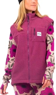  Lumberjackie Sherpa Vest Pinkgundy