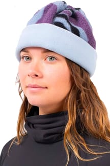  Beanie Sherpa Neckwarmer Purple Stray