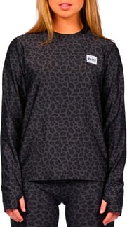 Versa Loose Fit Top Black Leopard