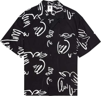 Resort M Woven Top Birds