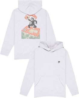 Pizza Hooded Sweatshirt Youth Mid Grey Heather