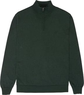 Icon Embroidery Quarter Zip Sweater Forest Night