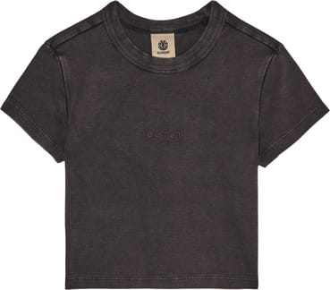 Lowcase Crop SS Tee W Off Black