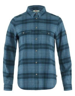 Övik Heavy Flannel Shirt W Indigo Blue Dark Navy