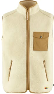 Vardag Pile Fleece Vest M Chalk White Buckwheat Brown