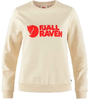 Fjällräven Logo Sweater W Chalk White-Flame Orange