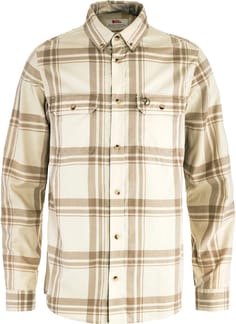 Övik Lite Flannel Shirt M Chalk White Fossil