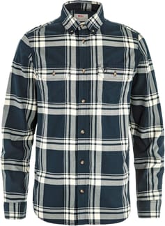 Övik Lite Flannel Shirt M Dark Navy Chalk White