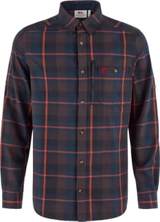 Fjällglim Regular Shirt M Black Oak Autumn Leaf