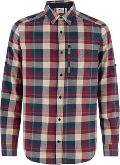 Fjällglim Regular Shirt M Dark Navy Maroon