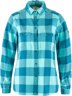 Övik Heavy Flannel Shirt W Dawn Blue Breeze Blue