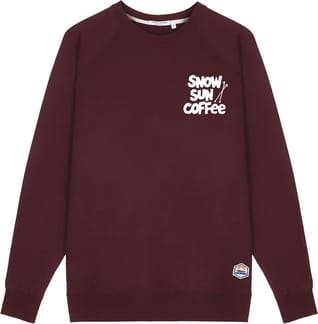 M Sweat Clyde Snow Sun Coffee Dark Burgundy