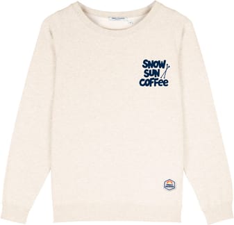 W Sweat Marlon Snow Sun Coffee Heather Cream