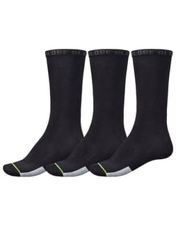 Assorted Low Impact Crew Sock 3 Pack Black