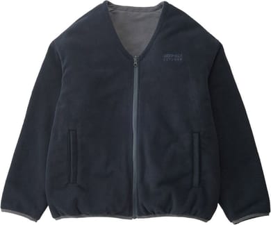Reversible Fleece Cardigan Dark Navy