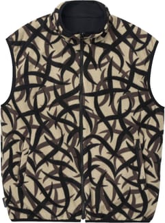 Reversible Fleece Vest Tribal Terra