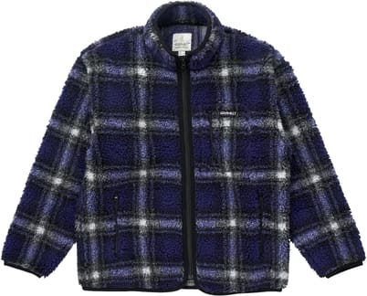 Shadow Plaid Sherpa Jacket Purple Shadow Plaid