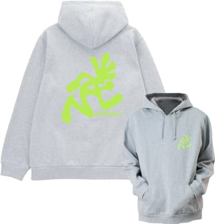 Running Man Hooded Sweatshirt Heather Grey