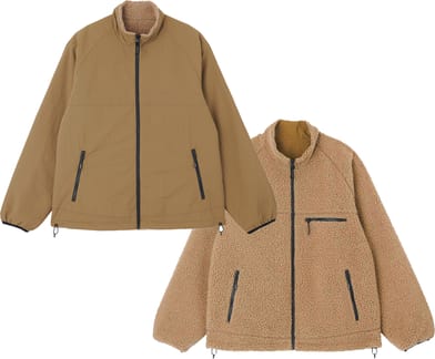 Reversible Sherpa Jacket Beige/Tan