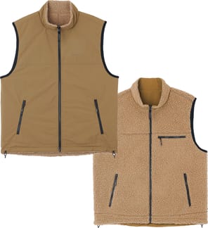 Reversible Sherpa Vest Beige/Tan