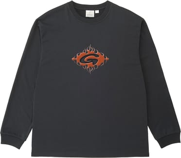 Flames LS Tee Vintage Black