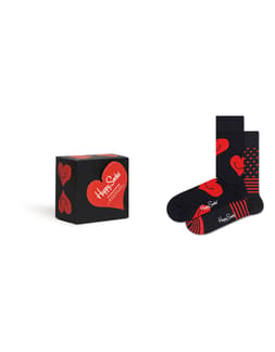 2-Pack I Heart You Socks Gift Set Noir