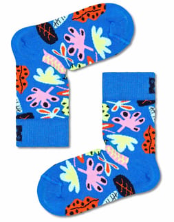 Kids Leaves Sock Blue