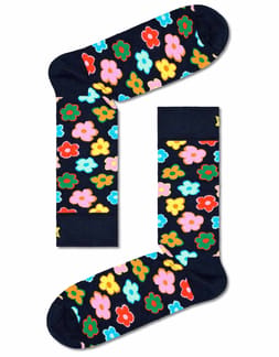 Flower Sock Navy