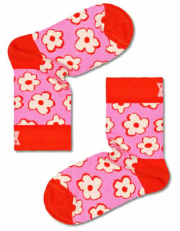 Kids 2-Pack Flowers Socks Pink