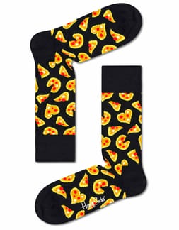 Pizza Love Sock Black