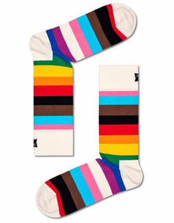 Pride Stripe Sock White