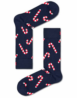 Candy Cane Sock Navy