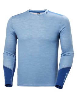 Lifa Merino Midweight Crew Blue Fog