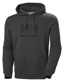 Hh Logo Hoodie Ebony Melange