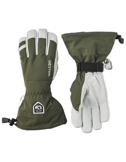 Army Leather Heli Ski Glove Olive