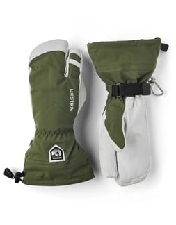 Army Leather Heli Ski 3-Fingers Olive