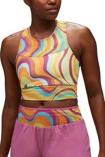 Race Day Bra W Print Trail Topo